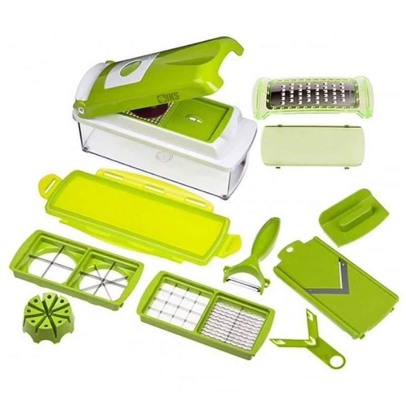 Razatoare multifunctionala SIKS® cu 11 piese pentru fructe si legume, practica