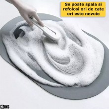 Covor de Baie Antiderapant SIKS, Model „Bathroom”, Oval, 57 x 38 cm
