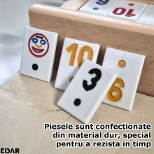 Joc De Societate EDAR, Remi/Rummy Din Lemn Natural Si Piese Din Plastic, 4 Table De Joc