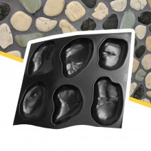 Matrita Cu Contur Reutilizabila Pentru Turnat Pavaj din Beton Amprentat SIKS Sau Piatra Decorativa, Sablon Forma Piatra Gradi...