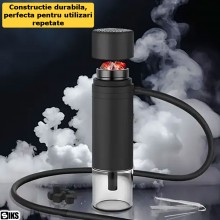 Narghilea Sisha Portabila Pentru Masina SIKS, Calatorii, Aer Liber Sau Acasa, Demontabila Si Usor de Curatat, Furtun Si Clest...