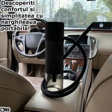 Narghilea Sisha Portabila Pentru Masina SIKS, Calatorii, Aer Liber Sau Acasa, Demontabila Si Usor de Curatat, Furtun Si Clest... Narghilea Sisha Portabila Pentru Masina SIKS, Calatorii, Aer Liber Sau Acasa, Demontabila Si Usor de Curatat, Furtun Si Clest...
