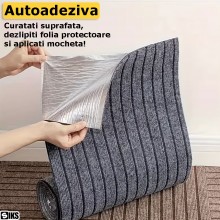 Rola Mocheta Autoadeziva SIKS, 40x300 cm, Material Absorbant, Montaj Rapid Fara Adeziv, Reduce Zgomotul Si Protejeaza Pardose...
