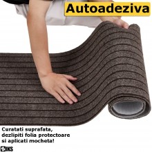 Rola Mocheta Autoadeziva SIKS, 40x300 cm, Material Absorbant, Montaj Rapid Fara Adeziv, Reduce Zgomotul Si Protejeaza Pardose...