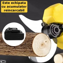 Foarfeca Electrica Automata Portabila Cu Acumulator Reincarcabil SIKS, Pentru Gradina Sau Vie, Lama Din Otel Carbon, Baterie ...
