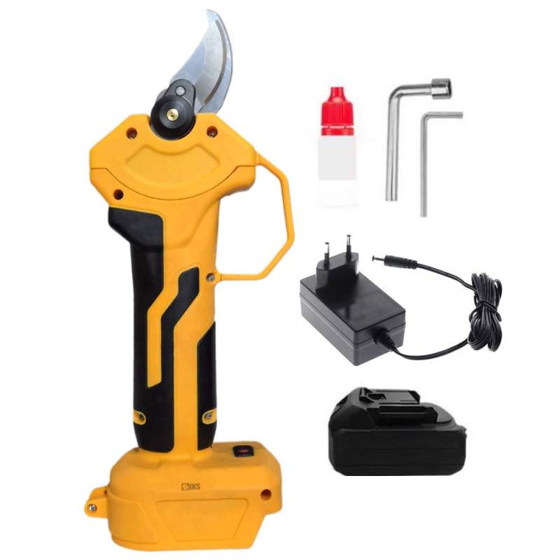 Foarfeca Electrica Automata Portabila Cu Acumulator Reincarcabil SIKS, Pentru Gradina Sau Vie, Lama Din Otel Carbon, Baterie ...