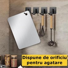 Tocator De Bucatarie Din Otel Inoxidabil SIKS, Tocator Metalic, 30x20cm, Grosime 2mm, Antiaderent, Usor de curatat, Ultra-Rez...