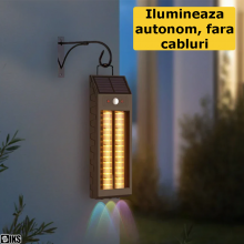 Lampa Solara De Exterior LED SIKS 33 Cm, Cu Tub Dublu, Prindere Perete Sau Agatare, 3 Moduri De Lumina, Lumina Calda / Rece, ... Lampa Solara De Exterior LED SIKS 33 Cm, Cu Tub Dublu, Prindere Perete Sau Agatare, 3 Moduri De Lumina, Lumina Calda / Rece, ...