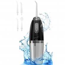 Irigator Bucal Portabil SIKS, 3 Programe, Rezervor 230ml, Protectie Supraincalzire, Materiale Non-Toxice, Dus Bucal Cu 4 Cape...