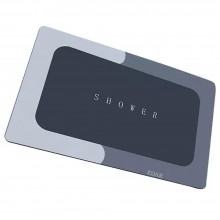 Covoras De Baie, EDAR, Antiderapant, Gri/Gri inchis, Model Shower, 57 x 37 cm