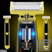Imagine produs Aparat De Ras Multifunctional EDAR, Pentru Fata Si Corp, 4 Piepteni Interschimbabili, Acumulator Reincarcabil ... Imagine produs Aparat De Ras Multifunctional EDAR, Pentru Fata Si Corp, 4 Piepteni Interschimbabili, Acumulator Reincarcabil ...