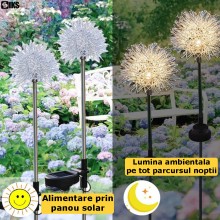 Set 2 x Lampa Solara Decorativa SIKS, Led, Model Papadie, Pentru Gradina Sau Terasa, IP65, Lumina Alb/Cald, Suport Metalic, N... Set 2 x Lampa Solara Decorativa SIKS, Led, Model Papadie, Pentru Gradina Sau Terasa, IP65, Lumina Alb/Cald, Suport Metalic, N...