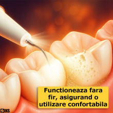 Dispozitiv Detartraj Pentru Curatare Dentara Ultrasonic SIKS Cu Incarcare Wireless, Curatare Cu Ultrasunete, Pentru Igienizar...