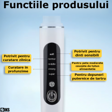 Dispozitiv Detartraj Pentru Curatare Dentara Ultrasonic SIKS Cu Incarcare Wireless, Curatare Cu Ultrasunete, Pentru Igienizar...