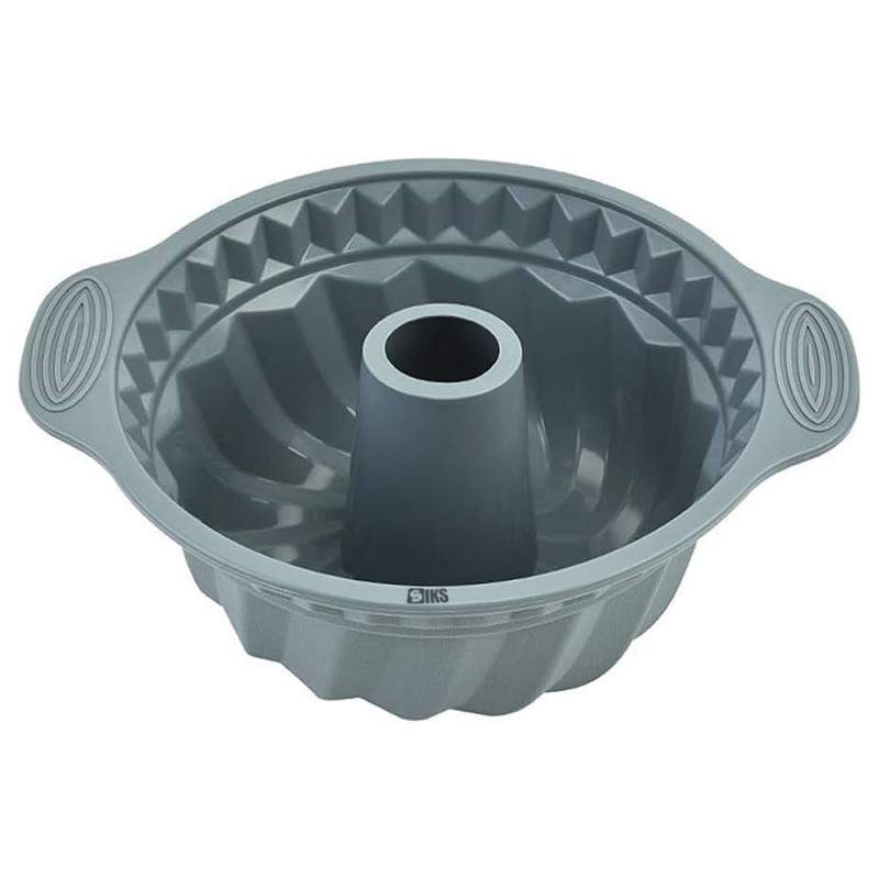 Forma SIKS pentru Copt Prajituri, Chec, Tort, Material Silicon, Rotunda, Usor De Curatat, 22x10 cm, Gri