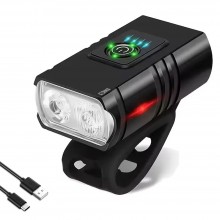 Set Lumini Bicicleta LED SIKS, Set Far Si Stop, Inteligent, 6 Moduri Iluminare, IPX4 Rezistent La Apa, Iluminare Frontala, Il...