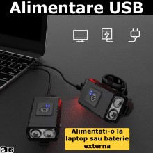 Set Lumini Bicicleta LED SIKS, Set Far Si Stop, Inteligent, 6 Moduri Iluminare, IPX4 Rezistent La Apa, Iluminare Frontala, Il... Set Lumini Bicicleta LED SIKS, Set Far Si Stop, Inteligent, 6 Moduri Iluminare, IPX4 Rezistent La Apa, Iluminare Frontala, Il...