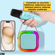 Boxa Wireless SIKS Cu Microfon Pentru Karaoke Pentru Copii / Adulti, 1 Microfon Inclus, Kit 2 in 1, Aparat Portabil, Lumina R... Boxa Wireless SIKS Cu Microfon Pentru Karaoke Pentru Copii / Adulti, 1 Microfon Inclus, Kit 2 in 1, Aparat Portabil, Lumina R...