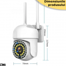 Camera Supraveghere Interior - Exterior SIKS, WiFi 3MP IP66 – Night Vision, Detectare Miscare, HD Wireless, Control Din Telef... Camera Supraveghere Interior - Exterior SIKS, WiFi 3MP IP66 – Night Vision, Detectare Miscare, HD Wireless, Control Din Telef...