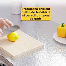 Folie Autocolanta Pentru Blat Bucatarie SIKS, PVC, 60×500 cm, Autoadeziv, Rezistent la Umiditate Si Pete, Usor de Curatat, Pr...