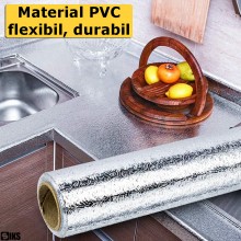 Folie Autocolanta Pentru Blat Bucatarie SIKS, PVC, 60×500 cm, Autoadeziv, Rezistent la Umiditate Si Pete, Usor de Curatat, Pr...