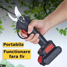 Foarfeca Electrica Automata Portabila SIKS Cu Acumulatori, Pentru Gradina Sau Vie, Lama Din Otel Carbon, Baterie 5000mAh, 2 A... Foarfeca Electrica Automata Portabila SIKS Cu Acumulatori, Pentru Gradina Sau Vie, Lama Din Otel Carbon, Baterie 5000mAh, 2 A...