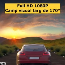 Camera Video Auto DVR Tripla SIKS, Full HD, Rezolutie 1080p, Montare Pe Orice Tip De Masina, Ecran LCD Cu Diagonala 3.16 Inch...