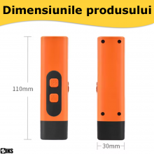Aparat Cu Ultrasunete Anti Caini Agresivi SIKS, Anti Latrat, Portabil, Cu Functie De Dresaj Si Lanterna LED, Rezistent La Apa...