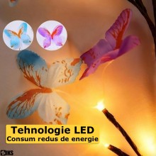 Ghirlanda Luminoasa Decorativa SIKS Tip Creanga Cu Fruze Tip Fluturi Si Lumina Led Alb Cald, 72 Led-uri, Dimensiune 1.6 Metri... Ghirlanda Luminoasa Decorativa SIKS Tip Creanga Cu Fruze Tip Fluturi Si Lumina Led Alb Cald, 72 Led-uri, Dimensiune 1.6 Metri...