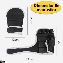 Manusi Sac De Box SIKS, Jumatate De Deget, Pentru Antrenament Fitness Copii/Adulti, Marime Universala 20 x 12 Cm, Rezistent L...