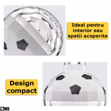 Bec Disco Rotativ Multicolor SIKS, Cu Efect De Lumini, Lumina Ambientala Petrecere, Casa, Gradina Sau Bar, Montare La Fasung,...