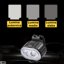 Set Lumini Bicicleta LED SIKS, Set Far (3 moduri de iluminare) Si Stop (6 moduri de iluminare), Inteligent, IPX4 Rezistent La... Set Lumini Bicicleta LED SIKS, Set Far (3 moduri de iluminare) Si Stop (6 moduri de iluminare), Inteligent, IPX4 Rezistent La...