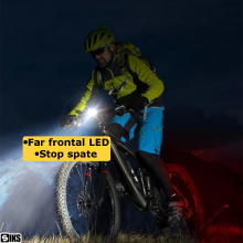 Set Lumini Bicicleta LED SIKS, Set Far (3 moduri de iluminare) Si Stop (6 moduri de iluminare), Inteligent, IPX4 Rezistent La... Set Lumini Bicicleta LED SIKS, Set Far (3 moduri de iluminare) Si Stop (6 moduri de iluminare), Inteligent, IPX4 Rezistent La...