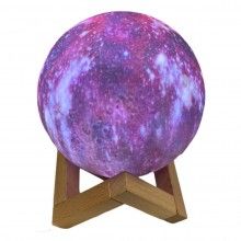 Lampa luna EDAR® roz cu stand plastic, 13 cm