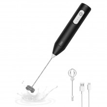 Mixer Spuma De Lapte Electric 2 in 1 SIKS, Spumator Potrivit Pentru Bauturi Calde Reci, Maner Izolat Termic, Capete Otel Inox...