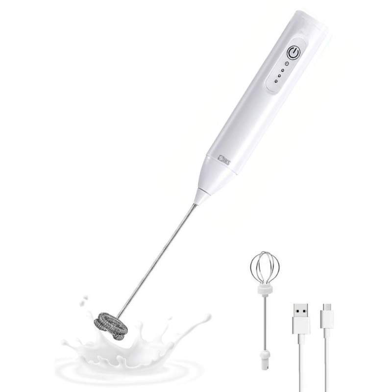 Mixer Spuma De Lapte Electric 2 in 1 SIKS, Spumator Potrivit Pentru Bauturi Calde Reci, Maner Izolat Termic, Capete Otel Inox...
