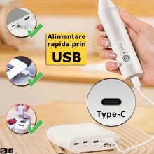 Mixer Spuma De Lapte Electric 2 in 1 SIKS, Spumator Potrivit Pentru Bauturi Calde Reci, Maner Izolat Termic, Capete Otel Inox...