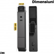 Yala inteligenta Wifi Pentru Usa Smart Cu Video Interfon SIKS Pentru Casa Sau Hotel, Cu Aplicatie Telefon, Incuietoare Cu Des...