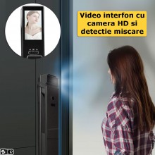 Yala inteligenta Wifi Pentru Usa Smart Cu Video Interfon SIKS Pentru Casa Sau Hotel, Cu Aplicatie Telefon, Incuietoare Cu Des...