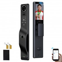 Yala inteligenta Wifi SIKS Pentru Usa Smart Cu Video Interfon Pentru Casa Sau Hotel, Cu Aplicatie Telefon, Incuietoare Cu Des...