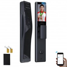 Yala inteligenta Wifi SIKS Pentru Usa Smart Cu Video Interfon Pentru Casa Sau Hotel, Cu Aplicatie Telefon, Incuietoare Cu Des...