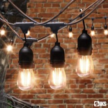 Ghirlanda Cu 40 Becuri Luminoasa De Interior/Exterior/Gradina SIKS, Cu Incarcare La Priza, Pendule Led, 40 Metri, Lumina Cald... Ghirlanda Cu 40 Becuri Luminoasa De Interior/Exterior/Gradina SIKS, Cu Incarcare La Priza, Pendule Led, 40 Metri, Lumina Cald...