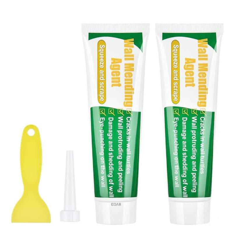 Set 2 x Chit Alb EDAR Pentru Reparat Pereti, Tip Pasta, Acoperire Crapaturi, Uscare Rapida, Aplicator Inclus