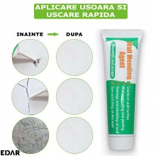 Set 2 x Chit Alb EDAR Pentru Reparat Pereti, Tip Pasta, Acoperire Crapaturi, Uscare Rapida, Aplicator Inclus