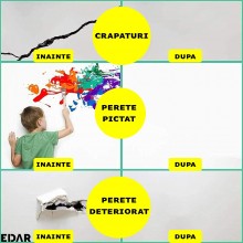 Set 2 x Chit Alb EDAR Pentru Reparat Pereti, Tip Pasta, Acoperire Crapaturi, Uscare Rapida, Aplicator Inclus