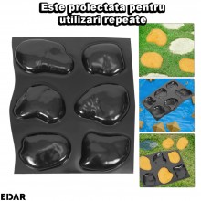 Matrita Tip Sablon Cu Contur EDAR Pentru Turnarea Pavajului Din Beton, Imita Piatra Naturala Cu Dimensiuni Intre 12 Si 20 Cm,... Matrita Tip Sablon Cu Contur EDAR Pentru Turnarea Pavajului Din Beton, Imita Piatra Naturala Cu Dimensiuni Intre 12 Si 20 Cm,...