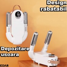 Uscator Electric Pentru Incaltaminte EDAR, Alimentare Prin Priza, Setare Timp De Uscare, Design Rabatabil Si Portabil, Nu Ocu... Uscator Electric Pentru Incaltaminte EDAR, Alimentare Prin Priza, Setare Timp De Uscare, Design Rabatabil Si Portabil, Nu Ocu...