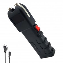Dispozitiv Electrosoc Pentru Auto-Aparare EDAR, Functie De Lanterna, 980000W Volt, Reincarcabil La Priza, Negru