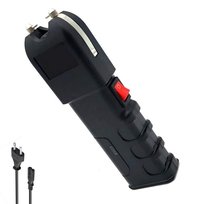 Dispozitiv Electrosoc Pentru Auto-Aparare EDAR, Functie De Lanterna, 980000W Volt, Reincarcabil La Priza, Negru Dispozitiv Electrosoc Pentru Auto-Aparare EDAR, Functie De Lanterna, 980000W Volt, Reincarcabil La Priza, Negru