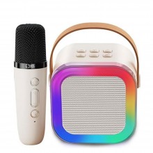 Boxa Wireless SIKS Cu Microfon Pentru Karaoke Pentru Copii / Adulti, 1 Microfon Inclus, Kit 2 in 1, Aparat Portabil, Lumina R...